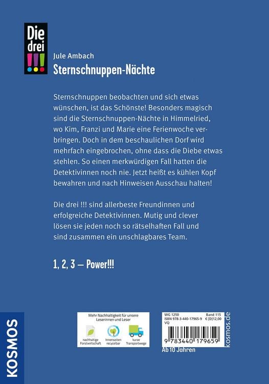 Produktbild: Die drei !!!, 115, Sternschnuppen-N&auml;chte