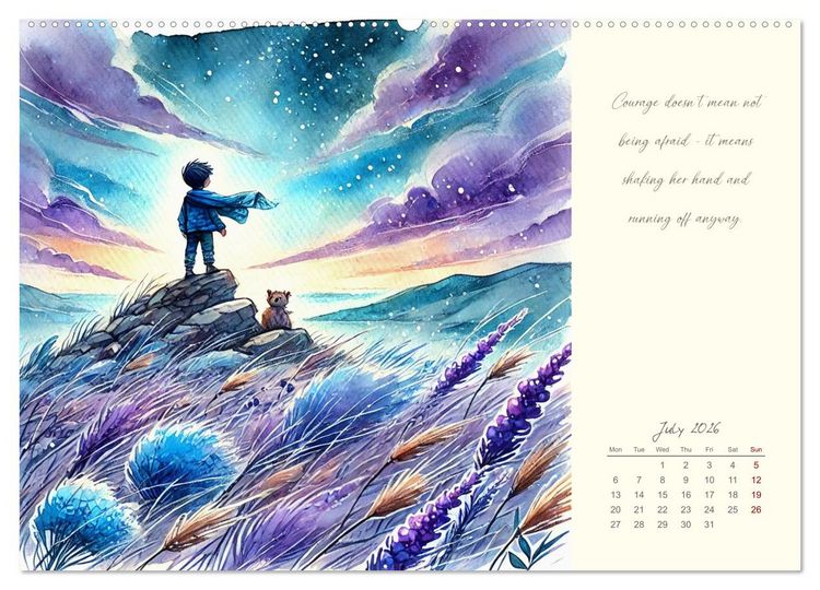 Produktbild: Magic with your inner child - 12 months full of wonder and joy (High Quality Premium Wall Calendar 2026 DIN A2 landscape),CALVENDO 12 Month Wall Calendar