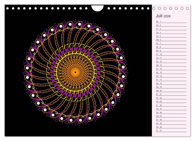 Produktbild: Filigran - Mandalas (Wandkalender 2026 DIN A4 quer), CALVENDO Monatskalender