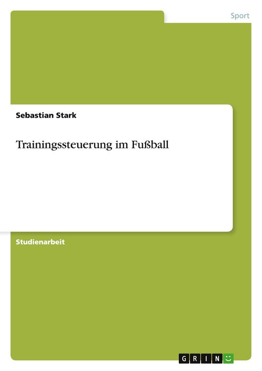 Produktbild: Trainingssteuerung im Fu&szlig;ball