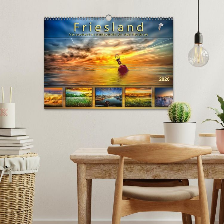 Produktbild: Friesland, verzauberte Landschaft an der Nordsee (Wandkalender 2026 DIN A3 quer), CALVENDO Monatskalender