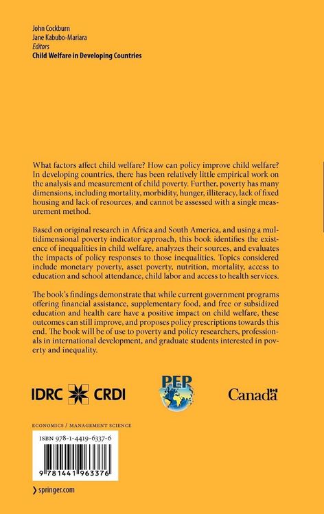 Produktbild: Child Welfare in Developing Countries