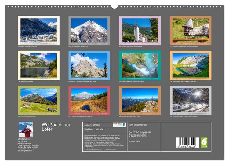 Produktbild: Wei&szlig;bach bei Lofer (hochwertiger Premium Wandkalender 2026 DIN A2 quer), Kunstdruck in Hochglanz