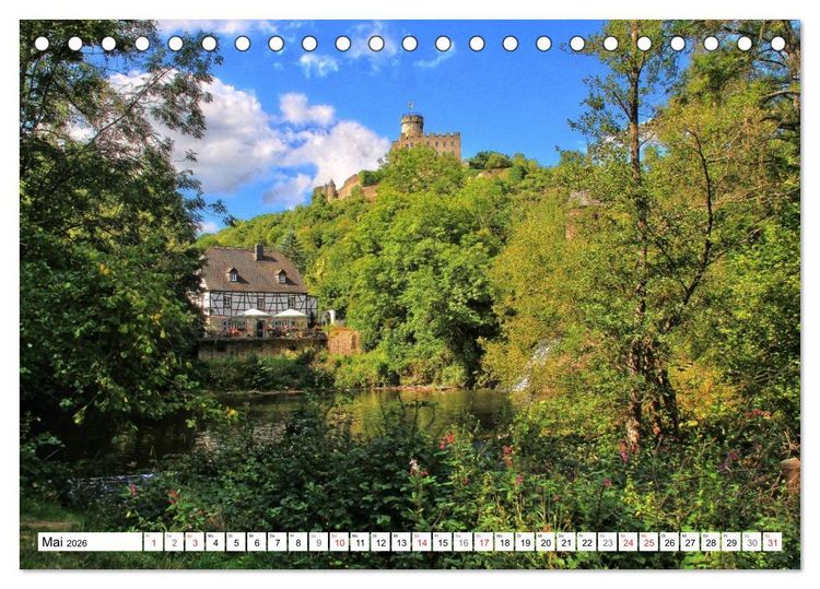 Produktbild: Burgenland Eifel (Tischkalender 2026 DIN A5 quer), CALVENDO Monatskalender
