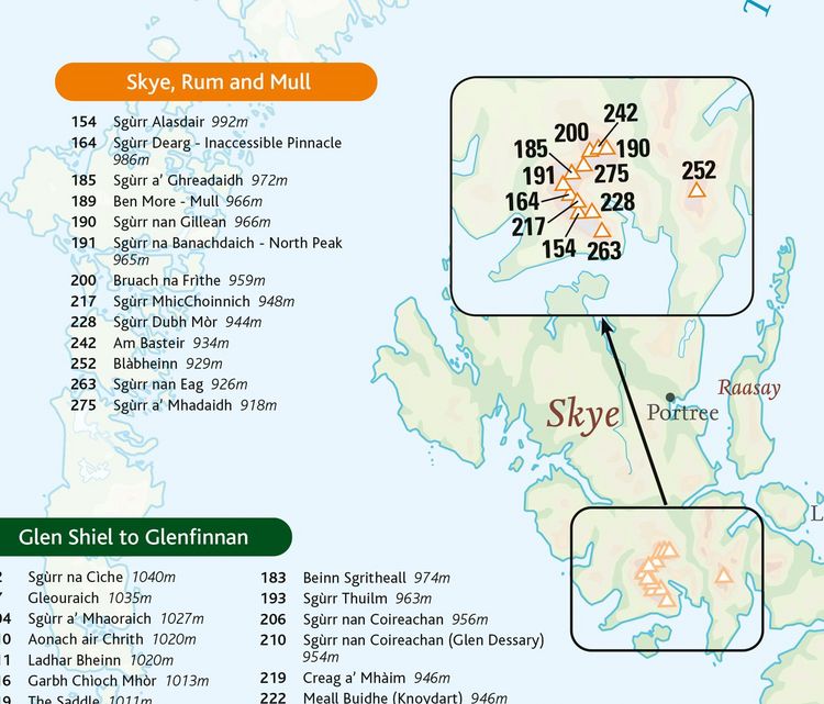 Produktbild: Munros and Corbetts Pocket Map