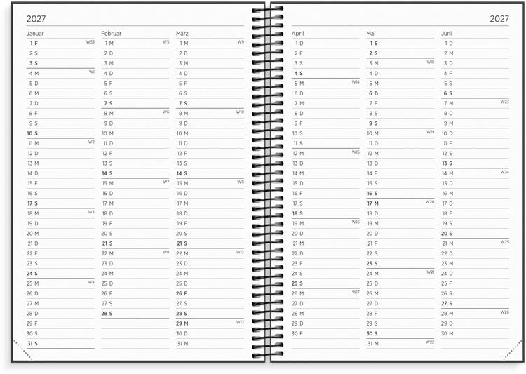 Produktbild: Organizer & Notes A5 26/27 Schwarz