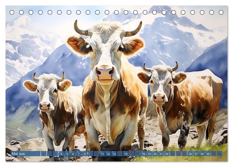 Produktbild: Die Magie der Bergwelt (Tischkalender 2026 DIN A5 quer), CALVENDO Monatskalender