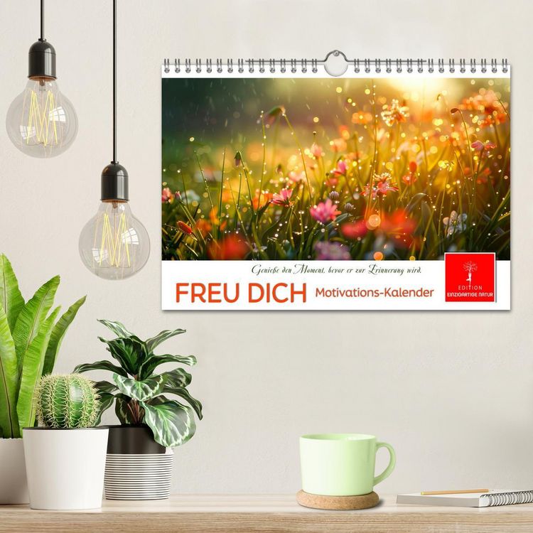 Produktbild: Freu Dich Motivations-Kalender (Wandkalender 2026 DIN A4 quer), CALVENDO Monatskalender
