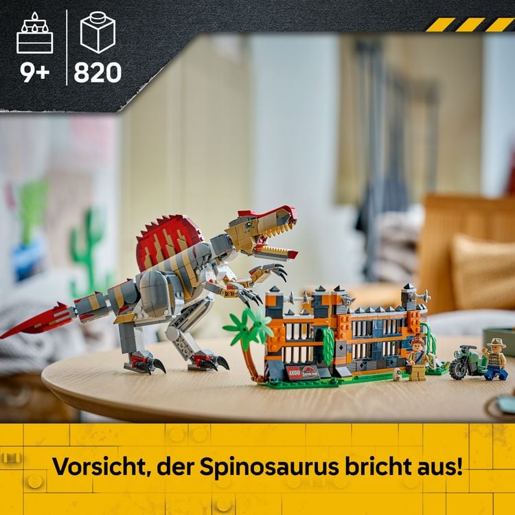 Produktbild: LEGO Jurassic World 77982 Flucht des Spinosaurus, Spielzeug-Dino f&uuml;r Kinder ab 9 Jahren