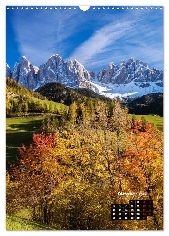 Produktbild: Dolomiten - Reise um die bleichen Berge zu entdecken (Wandkalender 2026 DIN A3 hoch), CALVENDO Monatskalender