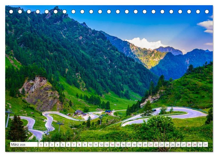 Produktbild: ALPENP&Auml;SSE &Ouml;sterreich - Schweiz - Italien (Tischkalender 2026 DIN A5 quer), CALVENDO Monatskalender
