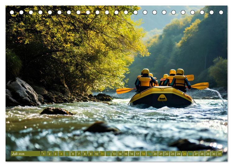 Produktbild: Faszination Wildwasser - Rafting (Tischkalender 2026 DIN A5 quer), CALVENDO Monatskalender
