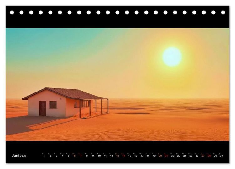 Produktbild: Puristische Landschaften (Tischkalender 2026 DIN A5 quer), CALVENDO Monatskalender