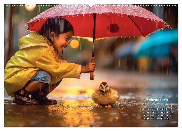 Produktbild: Kleine Herzen, Gro&szlig;e Liebe: Ein Jahr voller Freude und Entz&uuml;cken (hochwertiger Premium Wandkalender 2026 DIN A2 quer), Kunstdruck in Hochglanz