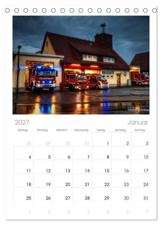 Produktbild: Tischplaner 2027 - HDR Einsatzfahrzeuge (A5 Tischkalender zum Aufstellen) CALVENDO