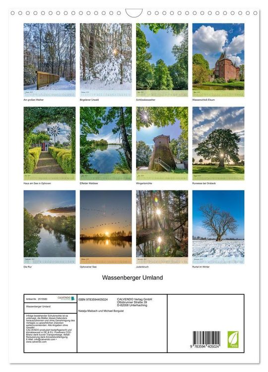 Produktbild: Wassenberger Umland (Wandkalender 2027 DIN A3 hoch), CALVENDO Monatskalender