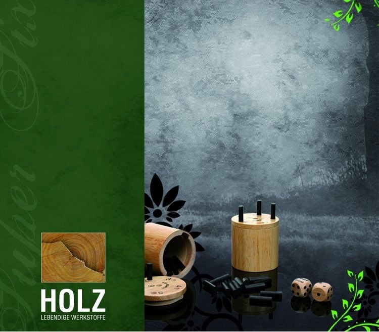Produktbild: BestSaller 3030 - Super Six Holz, kleine Version, 36 Spielst&auml;bchen & 2 W&uuml;rfel, natur, Reisespiel