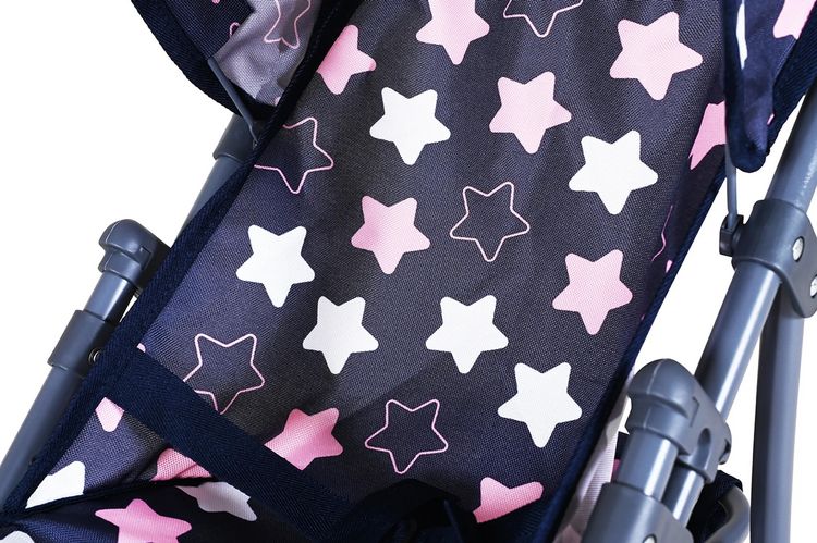 Produktbild: Knorrtoys 16843 - Puppenbuggy Liba Star Blue Pink, klappbar, Schieberh&ouml;he: 33-59cm