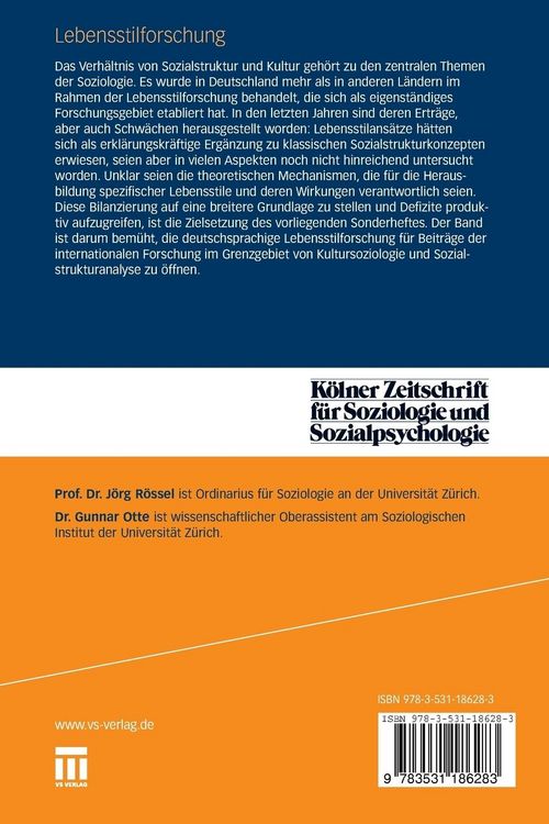 Produktbild: Lebensstilforschung