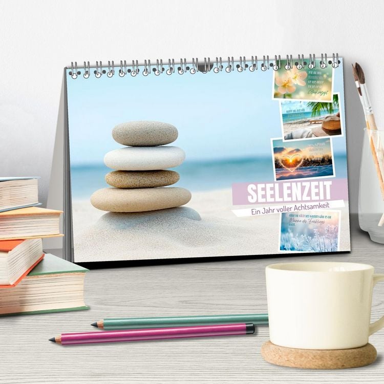 Produktbild: SEELENZEIT Ein Jahr voller Achtsamkeit (Tischkalender 2026 DIN A5 quer), CALVENDO Monatskalender