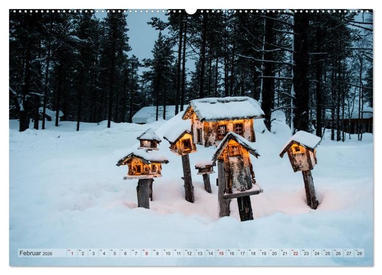 Produktbild: Lappland - Winterwandern Impressionen (Wandkalender 2026 DIN A2 quer), CALVENDO Monatskalender
