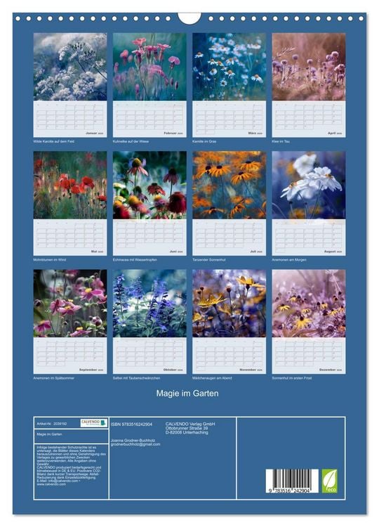 Produktbild: Magie im Garten (Wandkalender 2026 DIN A3 hoch), CALVENDO Monatskalender