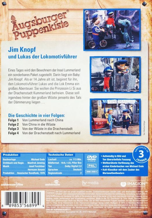 Produktbild: Jim Knopf und Lukas, der Lokomotivf&uuml;hrer - Augsburger Puppenkiste