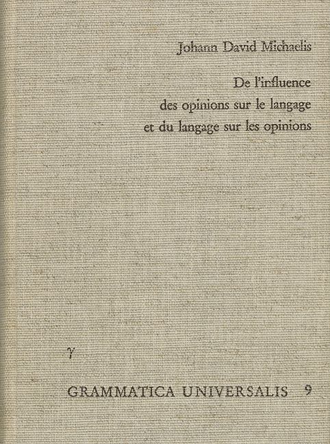 Produktbild: De l'influence des opinions sur le langage, et du langage sur les opinions