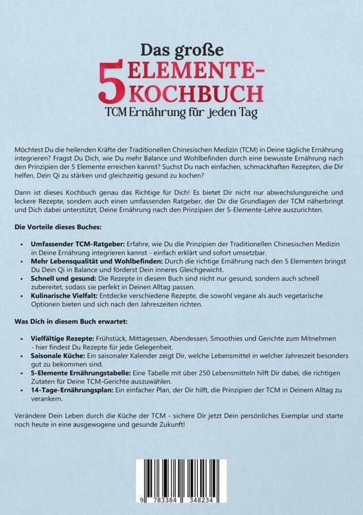 Produktbild: Das gro&szlig;e 5-Elemente-Kochbuch - TCM Ern&auml;hrung f&uuml;r jeden Tag