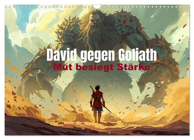 Produktbild: David gegen Goliath &ndash; Mut besiegt St&auml;rke (Wandkalender 2027 DIN A3 quer), CALVENDO Monatskalender