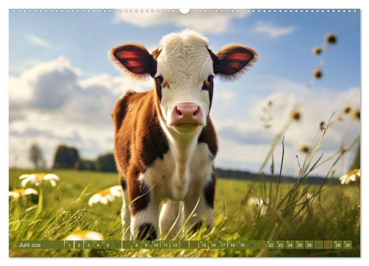 Produktbild: Tierkinder auf dem Land (Wandkalender 2026 DIN A2 quer), CALVENDO Monatskalender
