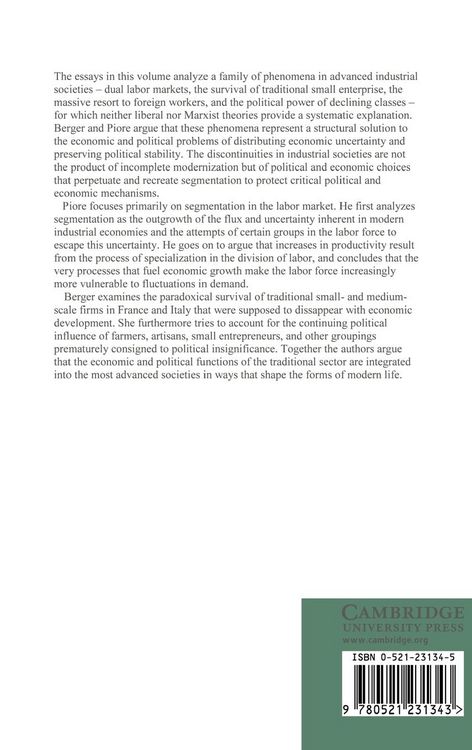 Produktbild: Dualism and Discontinuity in Industrial Societies