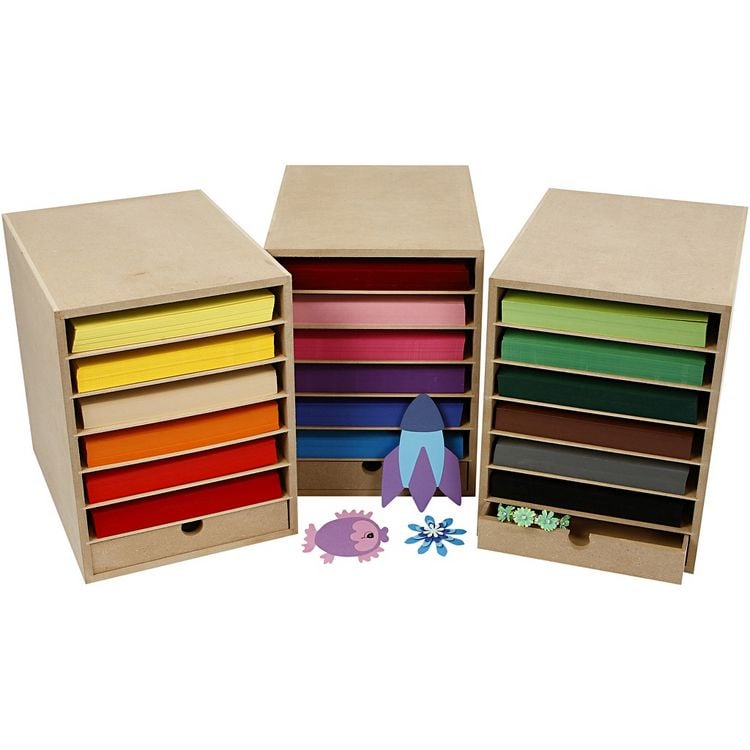 Produktbild: Creativ Company Papier-Container, H 31,5 cm, T 32 cm, B 24,3 cm, A4, 1 Stk
