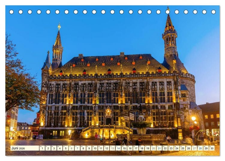 Produktbild: Aachen - die Kaiserstadt am Dreil&auml;ndereck (Tischkalender 2026 DIN A5 quer), CALVENDO Monatskalender