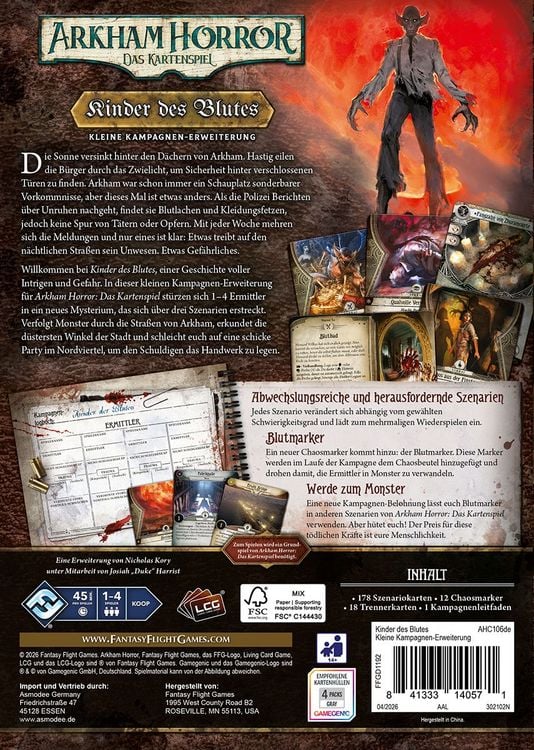 Produktbild: Arkham Horror Das Kartenspiel - Kinder des Blutes, Erweiterung