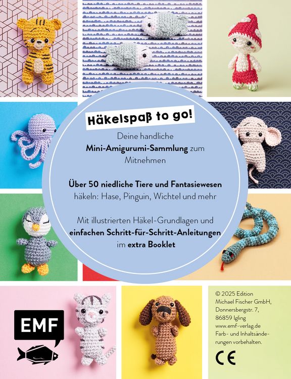 Produktbild: 55 x h&auml;keln &ndash; Mini-Amigurumis: Dein Kartenset von Wellensittich bis Wichtel