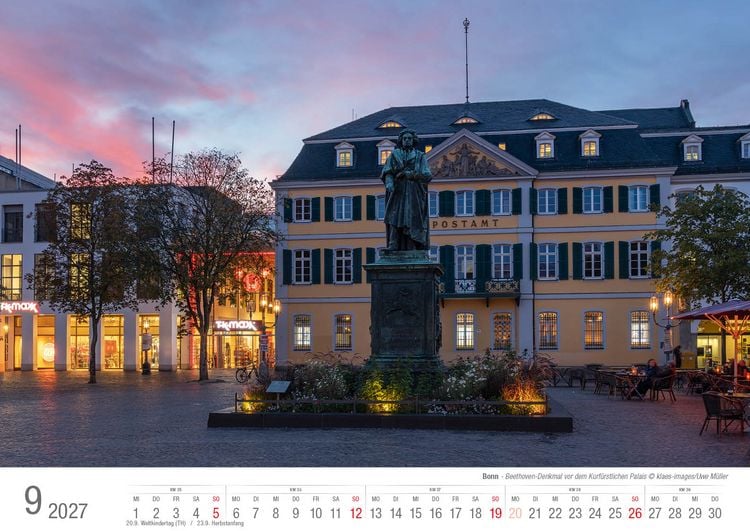 Produktbild: Bonn 2027 Bildkalender A3 quer, spiralgebunden