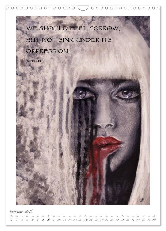 Produktbild: Colourful Women - Fantasy-Frauenportraits in Acryl und Mischtechnik (Wandkalender 2026 DIN A3 hoch), CALVENDO Monatskalender