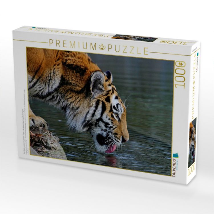 Produktbild: CALVENDO Puzzle Ein Motiv aus dem Kalender Tiger - die leisen J&auml;ger des Dschungels | 1000 Teile Lege-Gr&ouml;&szlig;e 64x48cm Foto-Puzzle f&uuml;r gl&uuml;ckliche Stunden