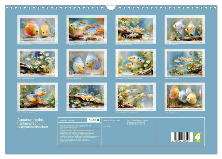 Produktbild: Aquariumfische. Farbenpracht im S&uuml;&szlig;wasserbecken (Wandkalender 2027 DIN A3 quer), CALVENDO Monatskalender