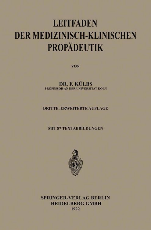 Produktbild: Leitfaden der Medizinisch-Klinischen Prop&auml;deutik