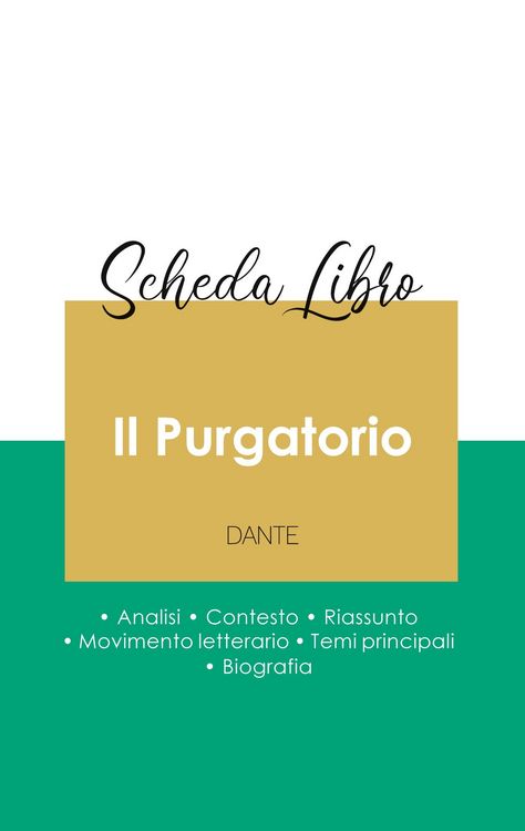 Produktbild: Scheda libro Il Purgatorio di Dante (analisi letteraria di riferimento e riassunto completo)
