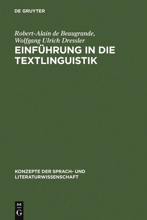 Produktbild: Einf&uuml;hrung in die Textlinguistik