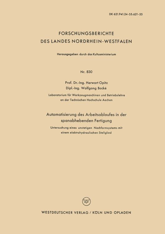 Produktbild: Automatisierung des Arbeitsablaufes in der spanabhebenden Fertigung