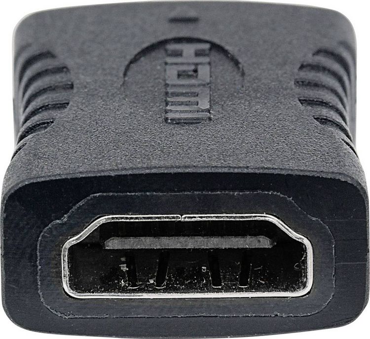 Produktbild: Manhattan 353465 HDMI Adapter [1x HDMI-Buchse - 1x HDMI-Buchse] Schwarz vergoldete Steckkontakte
