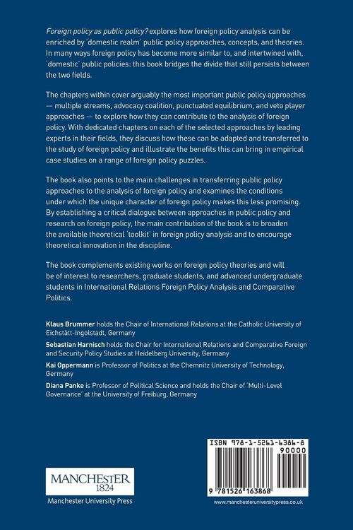 Produktbild: Foreign policy as public policy?