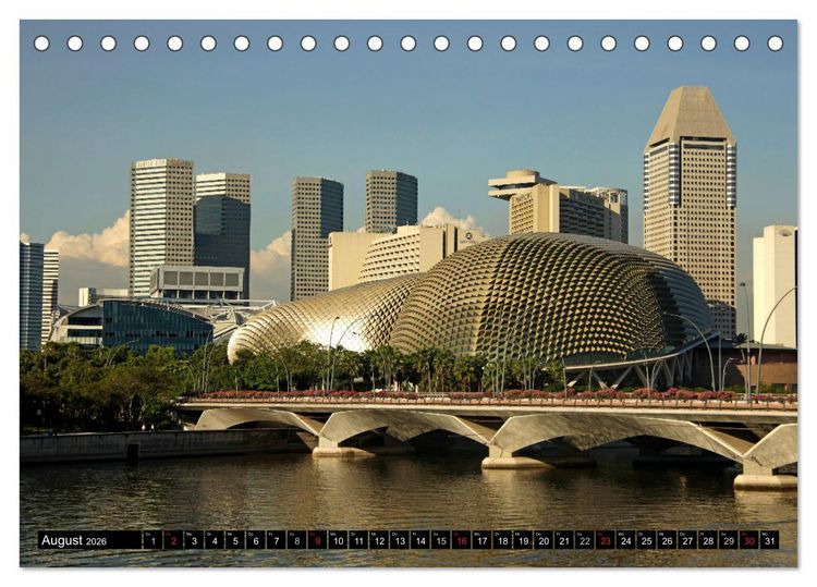 Produktbild: Asien - Singapur (Tischkalender 2026 DIN A5 quer), CALVENDO Monatskalender