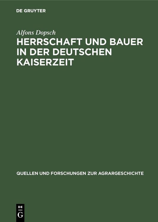 Produktbild: Herrschaft und Bauer in der deutschen Kaiserzeit