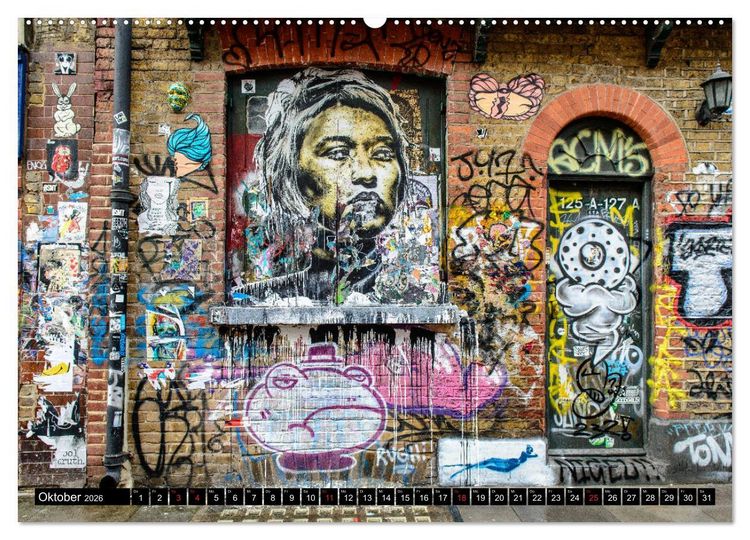 Produktbild: Street art London Michael Jaster (hochwertiger Premium Wandkalender 2026 DIN A2 quer), Kunstdruck in Hochglanz