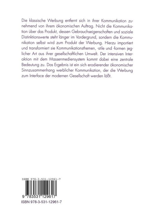 Produktbild: Die Verfremdung der Werbung
